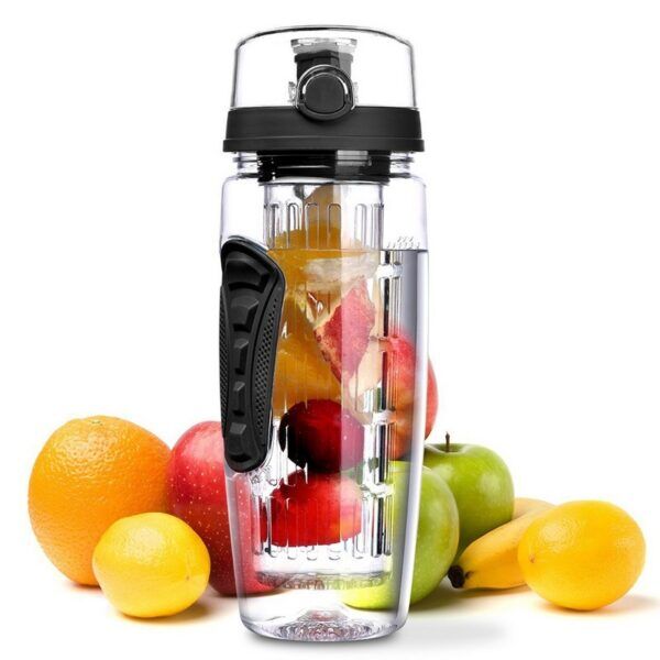 1000ml Water Fruit Bottle BPA Free Plastic Sport Fruit Infuser Water Bottles - Image 3